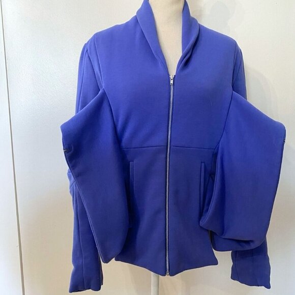 JNBY WOMEN'S MUTED BLUE ZIP UP SWEATSHIRT JACKET - SIZE LARGE - Picture 5 of 11